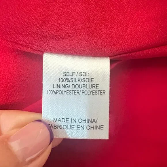 Haute Hippie 100% Silk Cowl Neck Racerback Dress Small Raspberry Red Fairy Party - Picture 11 of 14